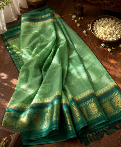Chettinad Kanchi Cotton Saree- C602
