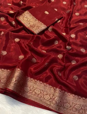 Viscose Crepe Silk Saree- VC802