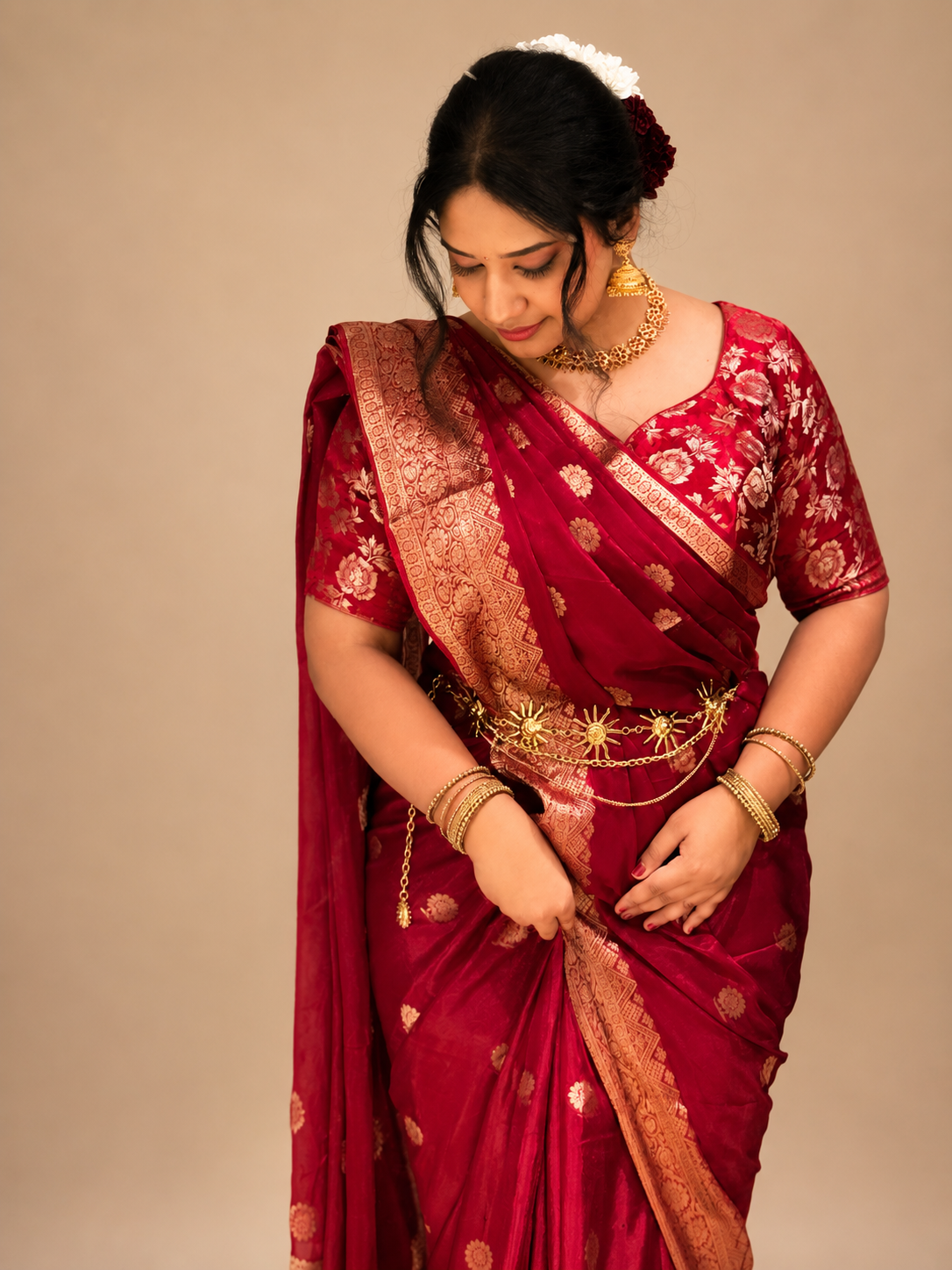 Viscose Crepe Silk Saree- VC802